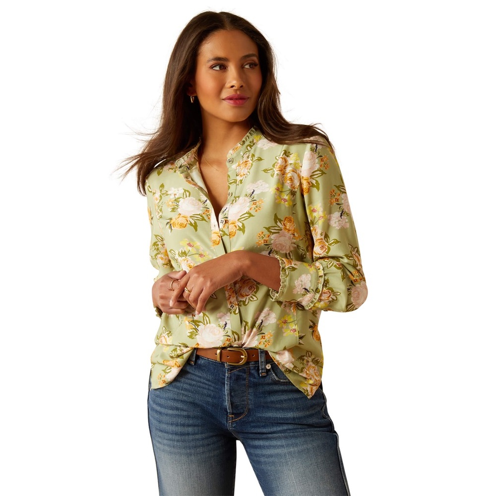 Floral Green Women's Top